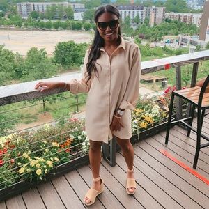 Button up shirt dress